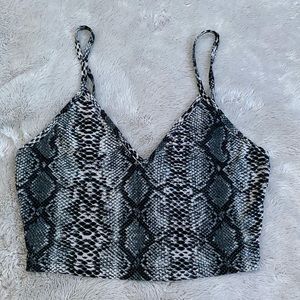 Shein snakeskin print crop top cami.